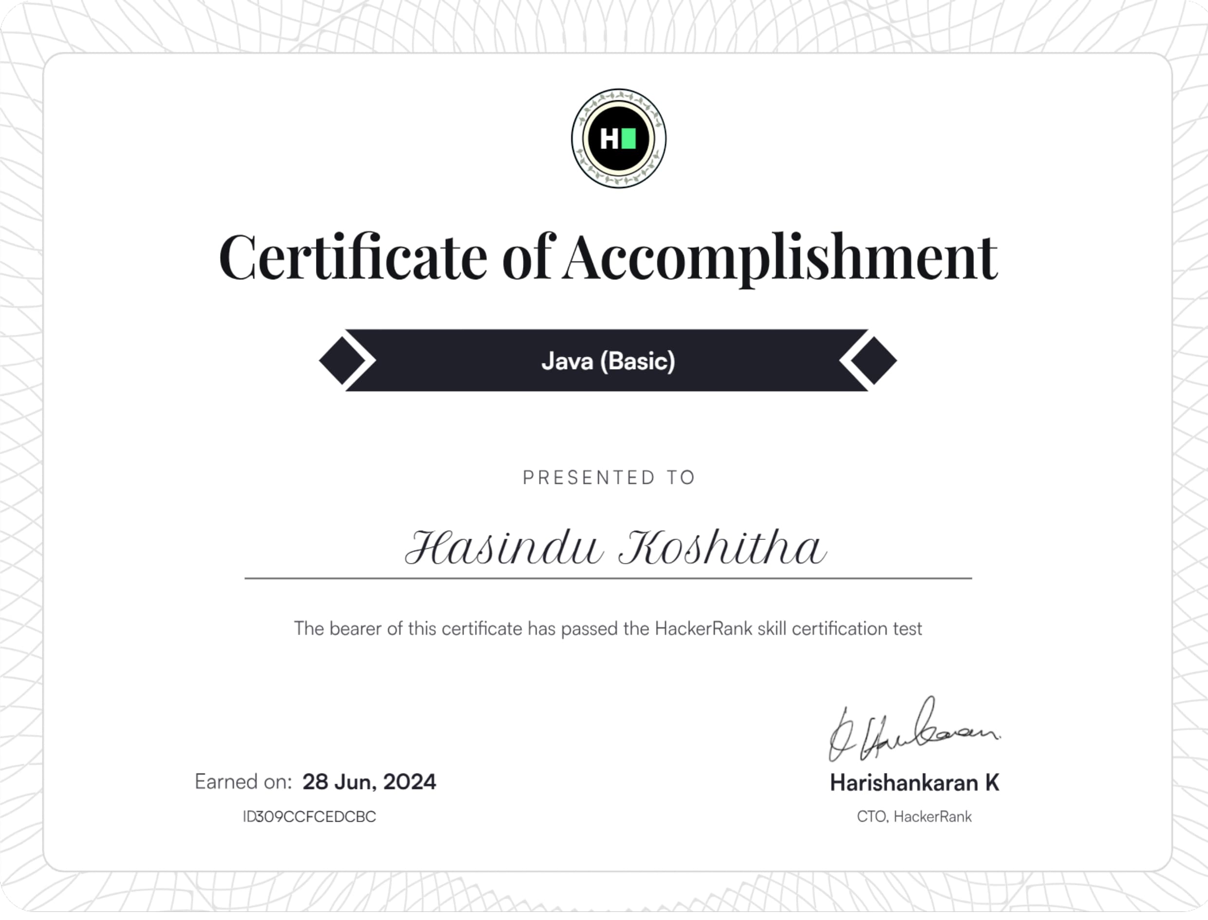 Java Basic certificate